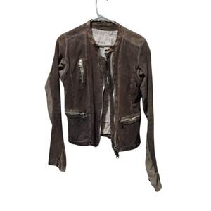 $1700 Giorgio Brato Leather Jacket - Handmade in Italy - Size 44 - Unisex